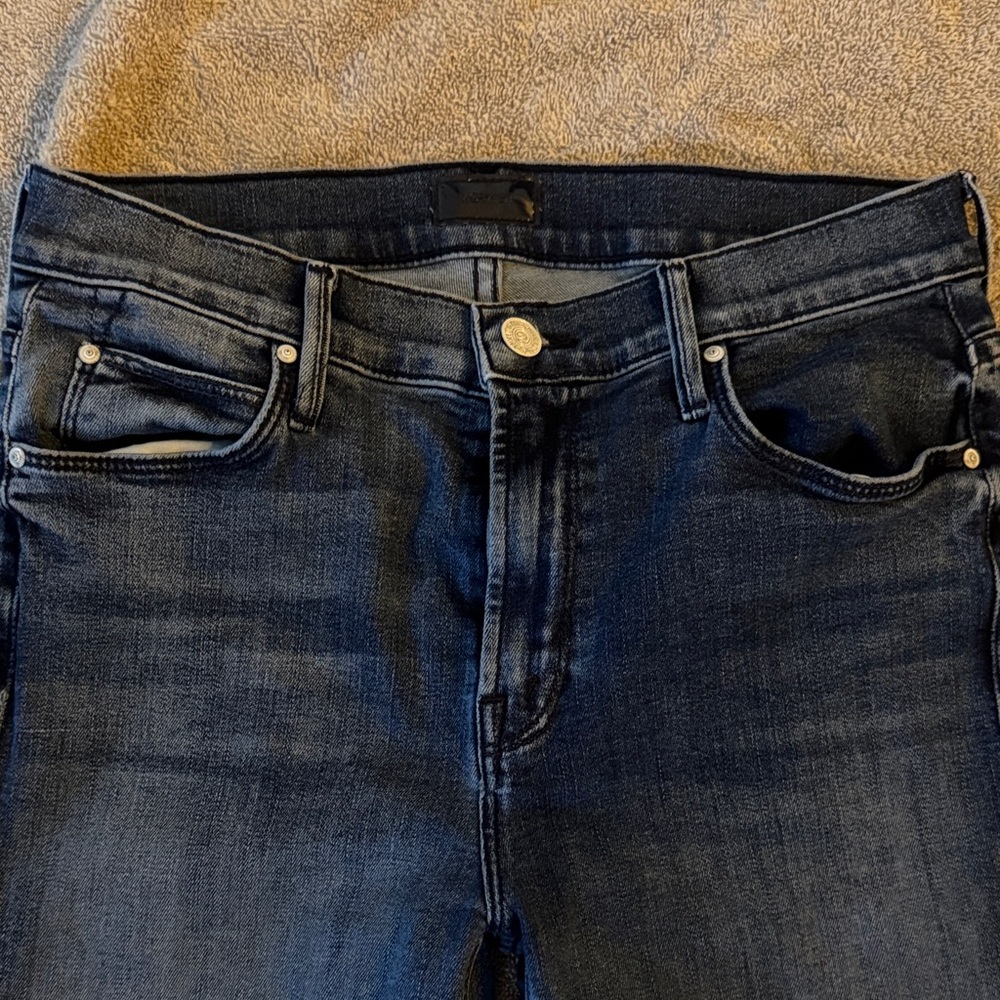 MOTHER Dark Blue Skinny Jeans
